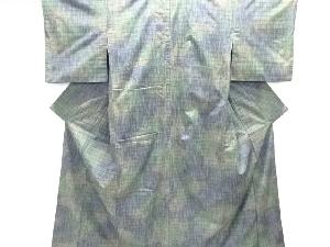 幾何学模様織り出し手織り紬着物